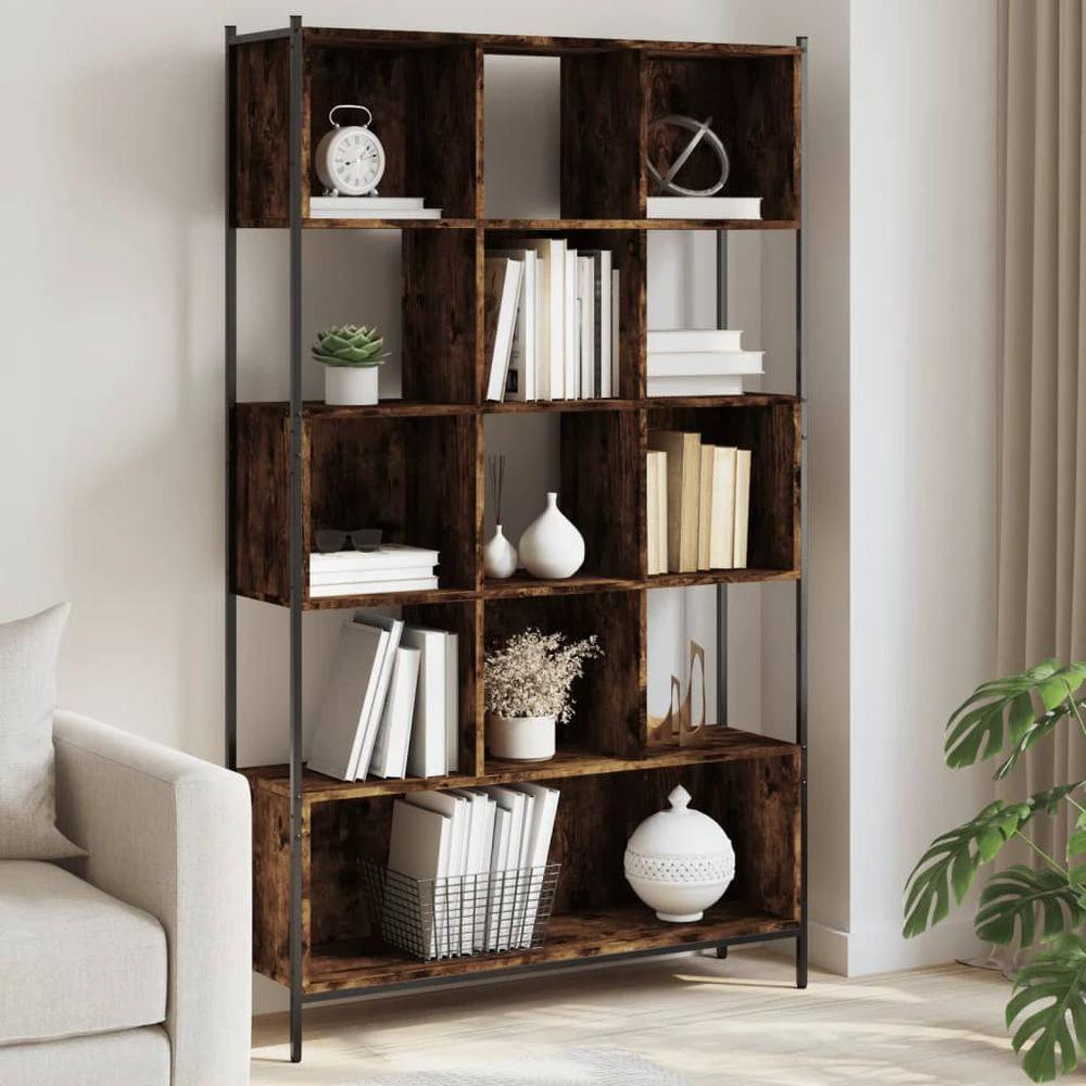 Bookcase Black 102x28x172 cm Engineered Wood vidaXL by vidaXL