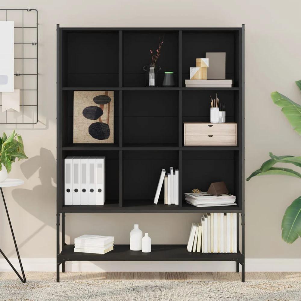 vidaXL Bookcase Black 102x30x141.5 cm vidaXL Engineered Wood - Uncategorized Bookcase