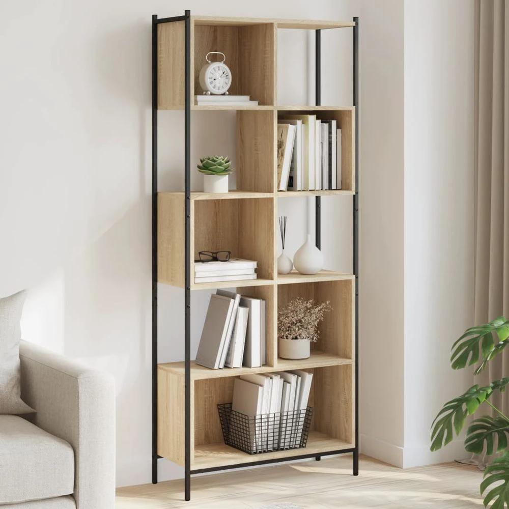 Bookcase Black 72x28x172 cm vidaXL Engineered Wood by vidaXL