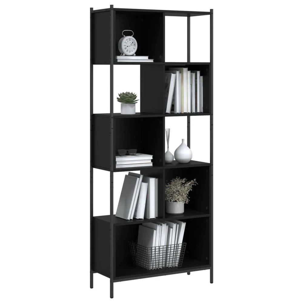 Bookcase Black 72x28x172 cm vidaXL Engineered Wood by vidaXL