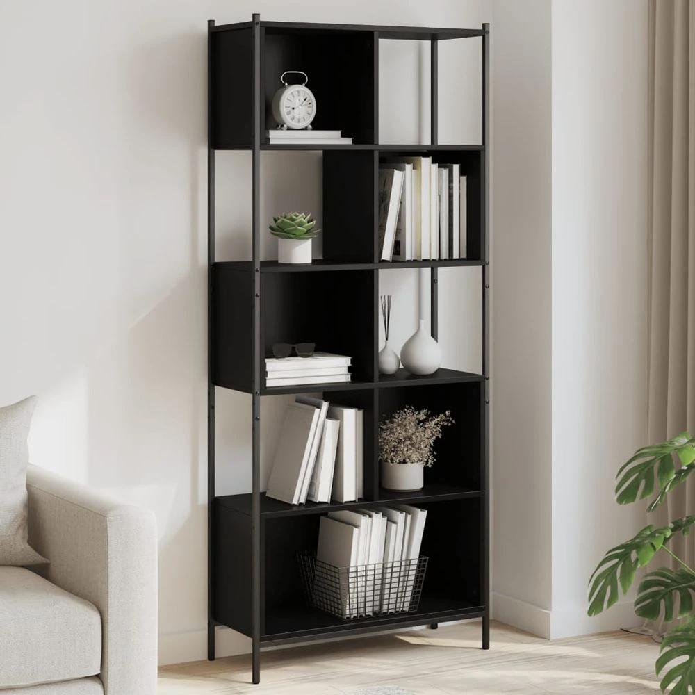 Bookcase Black 72x28x172 cm vidaXL Engineered Wood by vidaXL