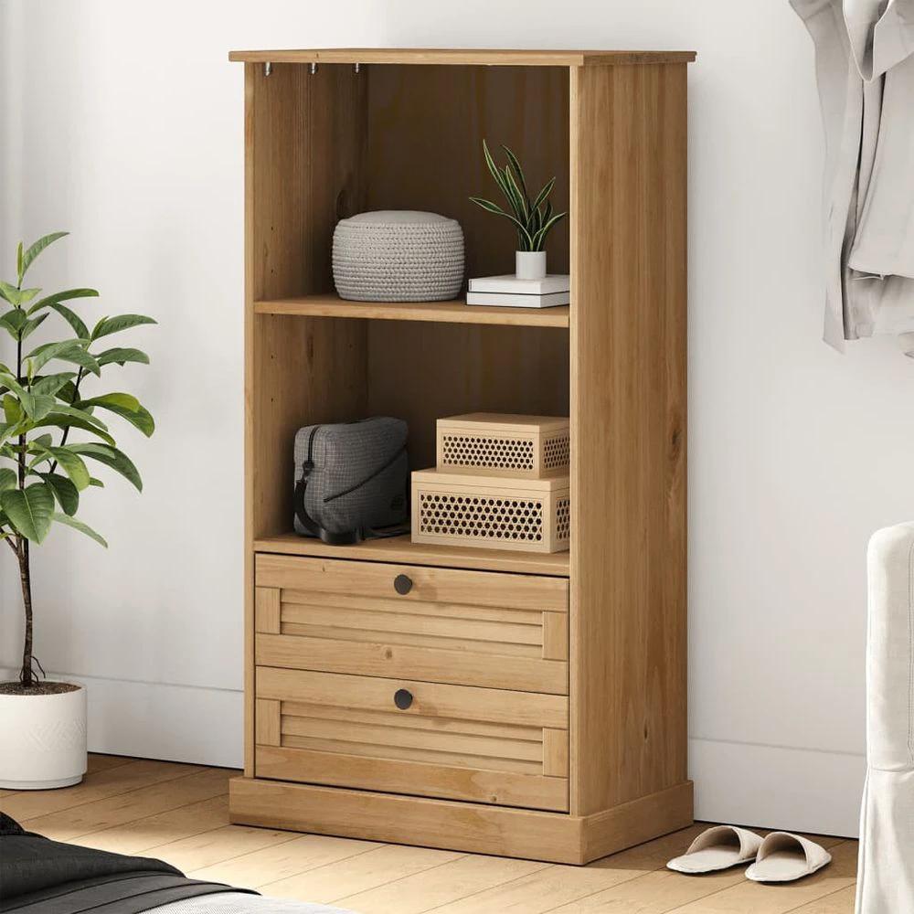 vidaXL Bookcase VIGO 60x35x114.5 cm Solid Wood Pine vidaXL - Uncategorized Bookcase