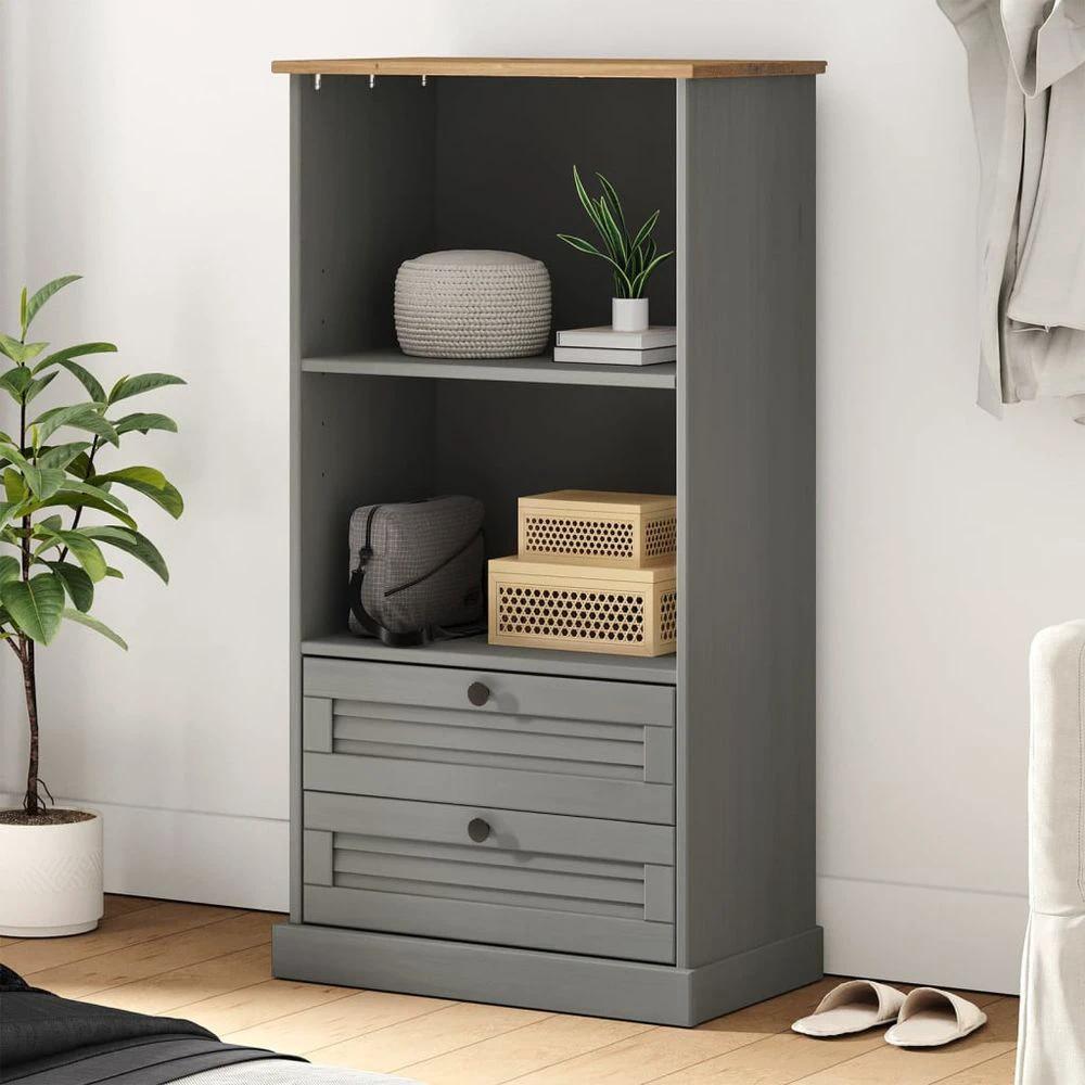 vidaXL Bookcase VIGO 60x35x114.5 cm Solid Wood Pine vidaXL - Uncategorized Bookcase