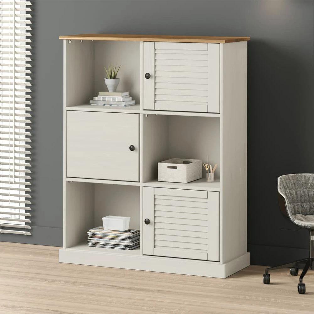 vidaXL Bookcase VIGO 90x35x114.5 cm vidaXL Solid Wood Pine - Uncategorized Bookcase
