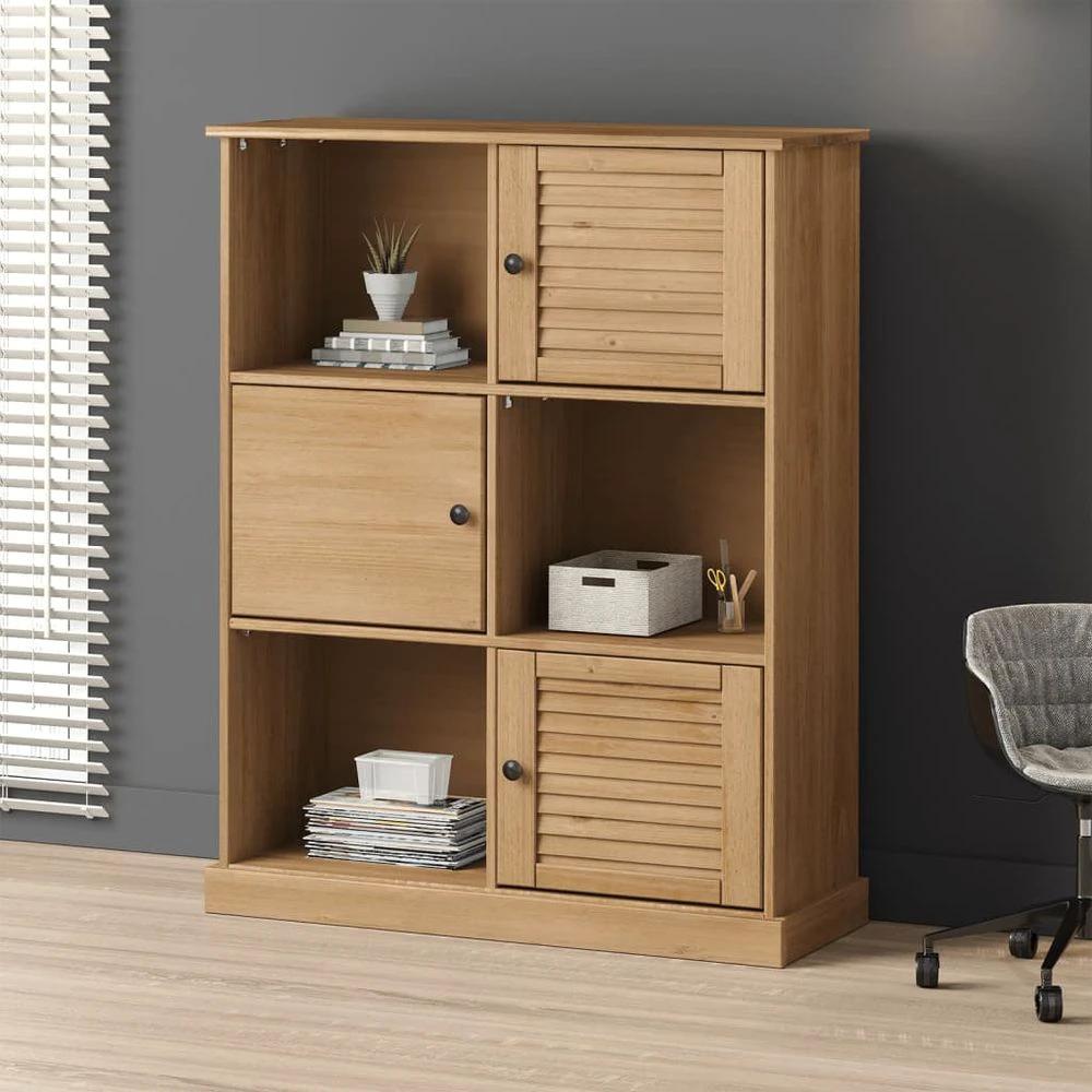 vidaXL Bookcase VIGO 90x35x114.5 cm vidaXL Solid Wood Pine - Uncategorized Bookcase