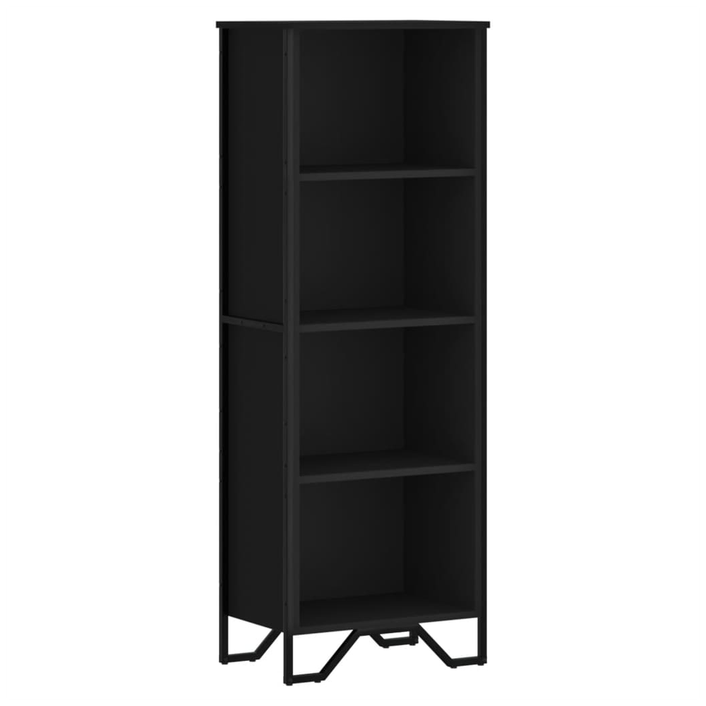 Bookcase Black 50x31x137.5 cm vidaXL Engineered Wood by vidaXL