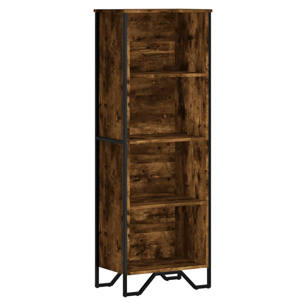 vidaXL Bookcase Smoked Oak 50x31x137.5 cm vidaXL Engineered Wood - Uncategorized Bookcase