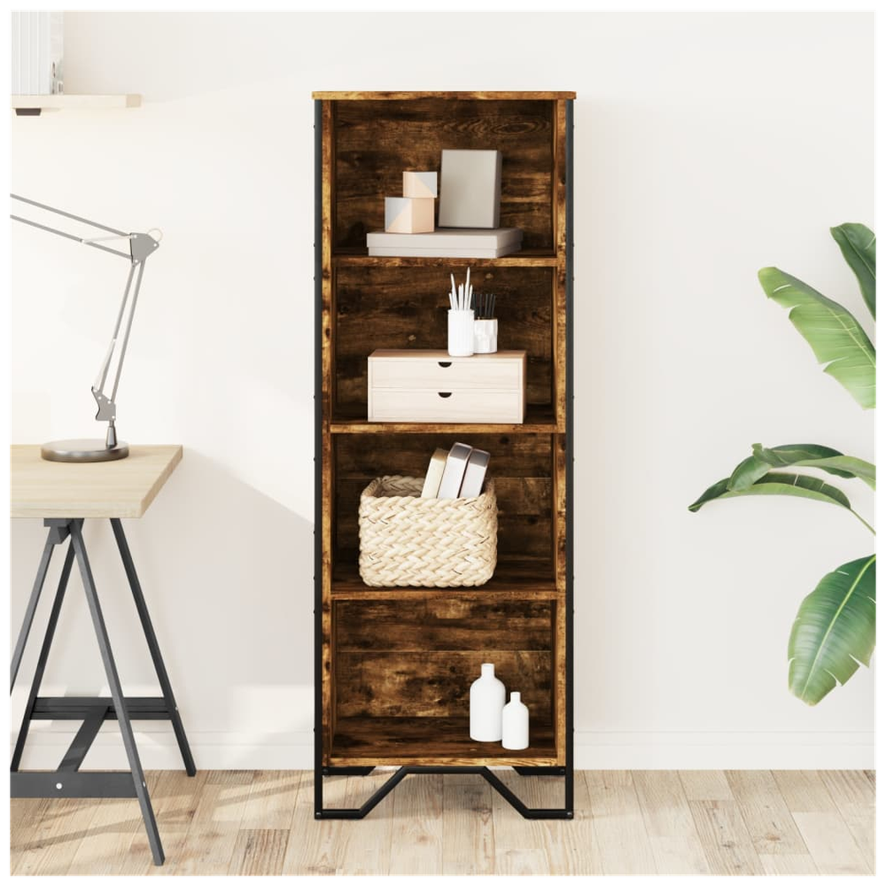 vidaXL Bookcase Smoked Oak 50x31x137.5 cm vidaXL Engineered Wood - Uncategorized Bookcase
