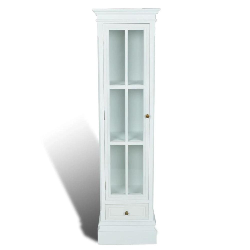Chic Bookcase Cabinet with 3 Shelves White vidaXL Wooden by vidaXL