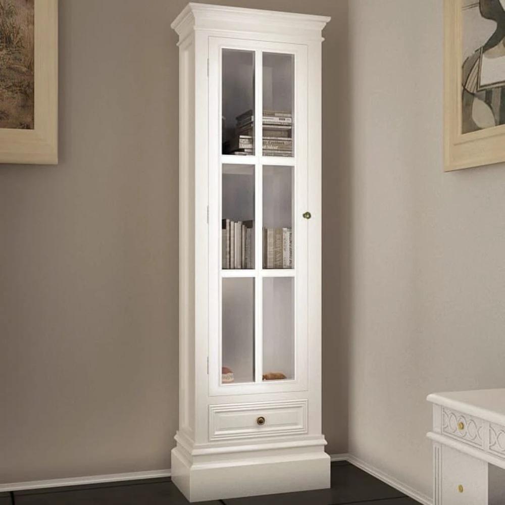 Chic Bookcase Cabinet with 3 Shelves White vidaXL Wooden by vidaXL