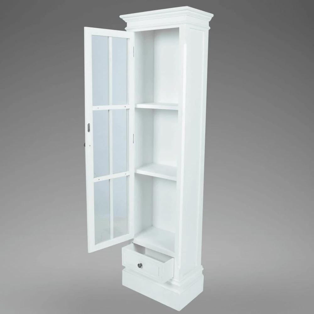 Chic Bookcase Cabinet with 3 Shelves White vidaXL Wooden by vidaXL