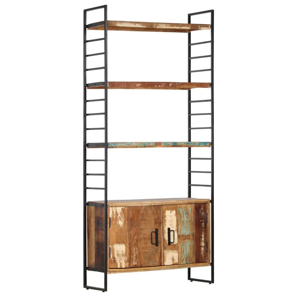 vidaXL 4-Tier vidaXL Bookcase 80x30x180 cm Solid Reclaimed Wood - Uncategorized Bookcase