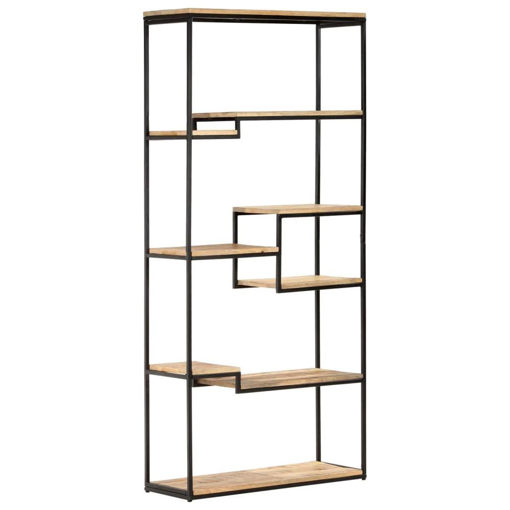 vidaXL Bookcase 80x30x180 cm Rough Mango Wood vidaXL - Uncategorized Bookcase
