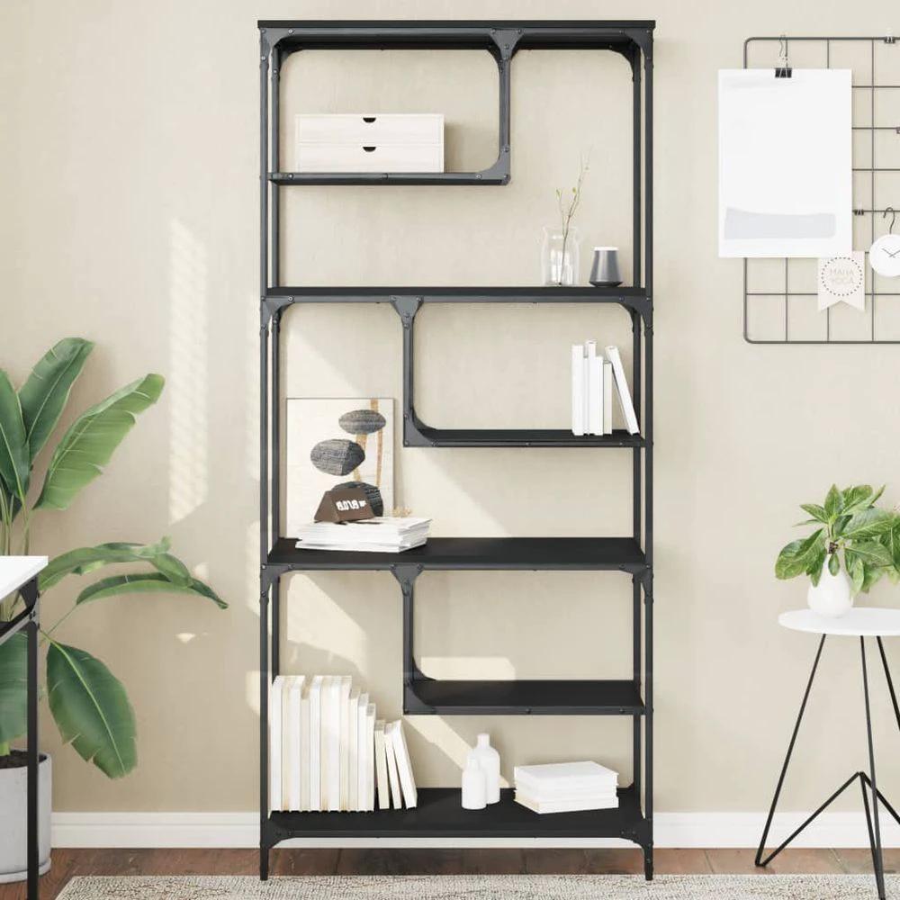 vidaXL Bookcase Black 81x36x176 cm vidaXL Engineered Wood - Uncategorized Bookcase