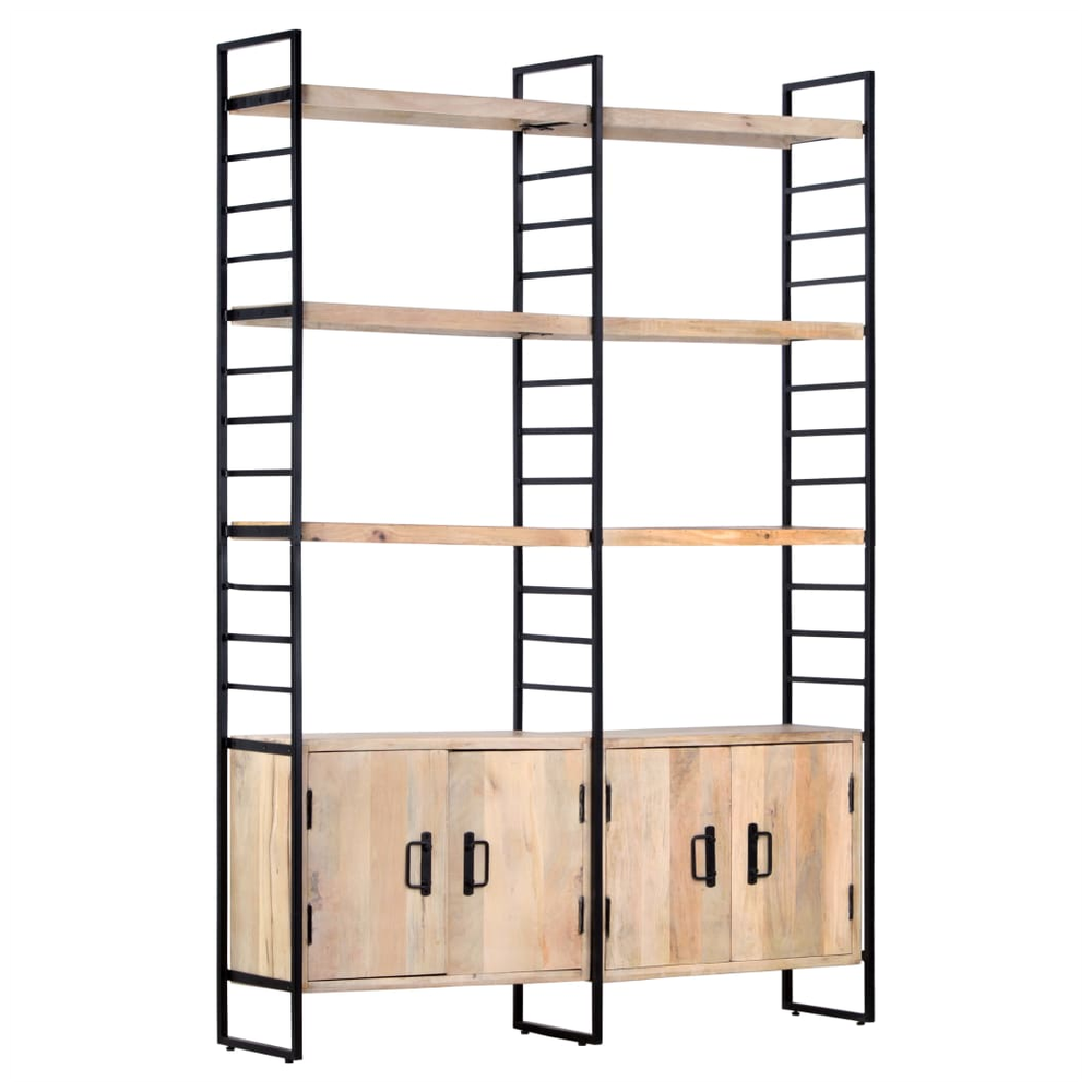 vidaXL 4-Tier vidaXL Bookcase 124x30x180 cm Solid Mango Wood - Uncategorized Bookcase