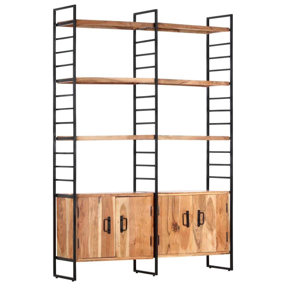 vidaXL 4-Tier vidaXL Bookcase 124x30x180 cm Solid Mango Wood - Uncategorized Bookcase