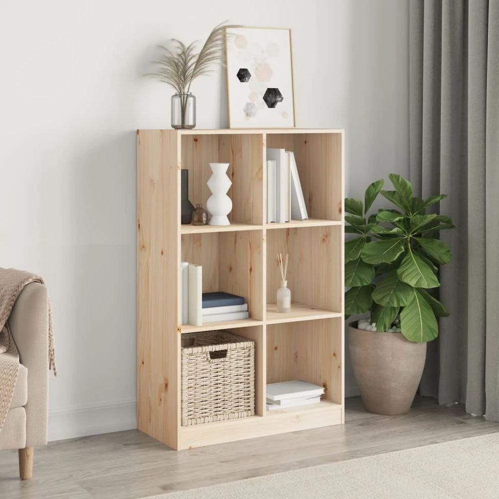 Bookcase 70x33x110 cm Solid Wood Pine vidaXL by vidaXL