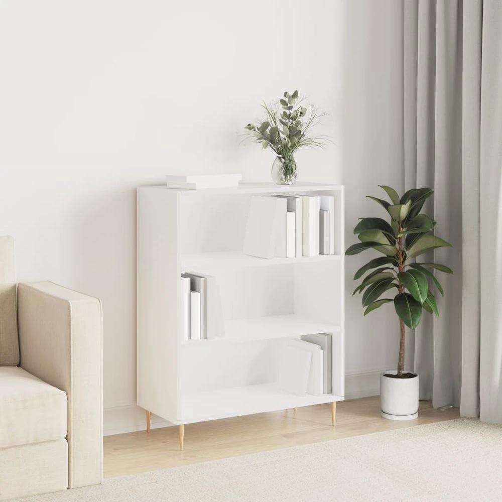 Bookcase White 69.5x32.5x90 cm vidaXL Engineered Wood by vidaXL