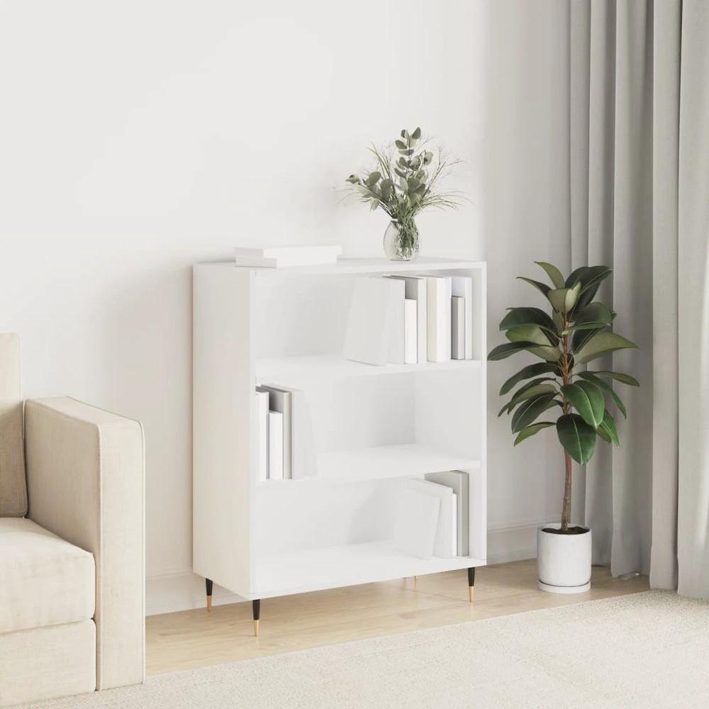 Bookcase White 69.5x32.5x90 cm vidaXL Engineered Wood by vidaXL
