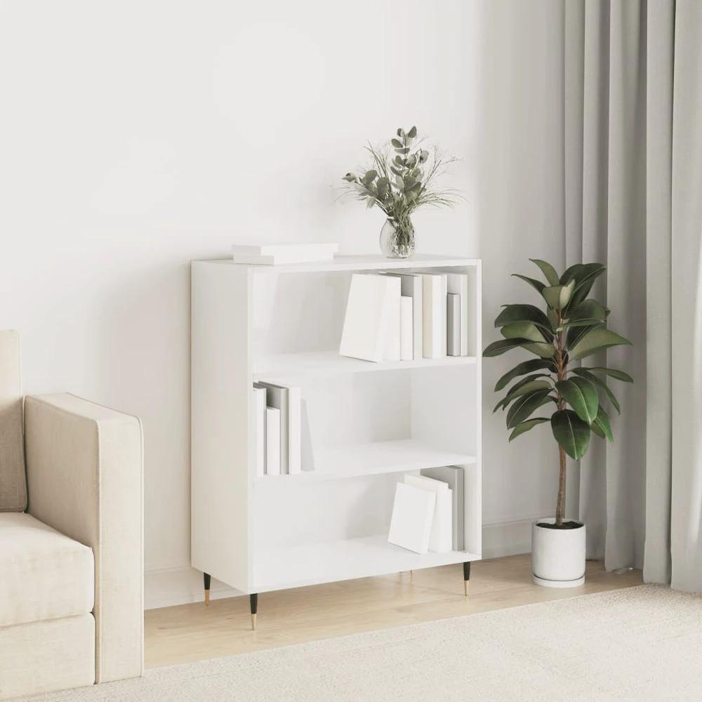 Bookcase White 69.5x32.5x90 cm vidaXL Engineered Wood by vidaXL