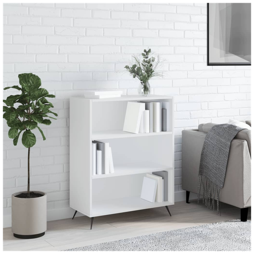 Bookcase White 69.5x32.5x90 cm vidaXL Engineered Wood by vidaXL