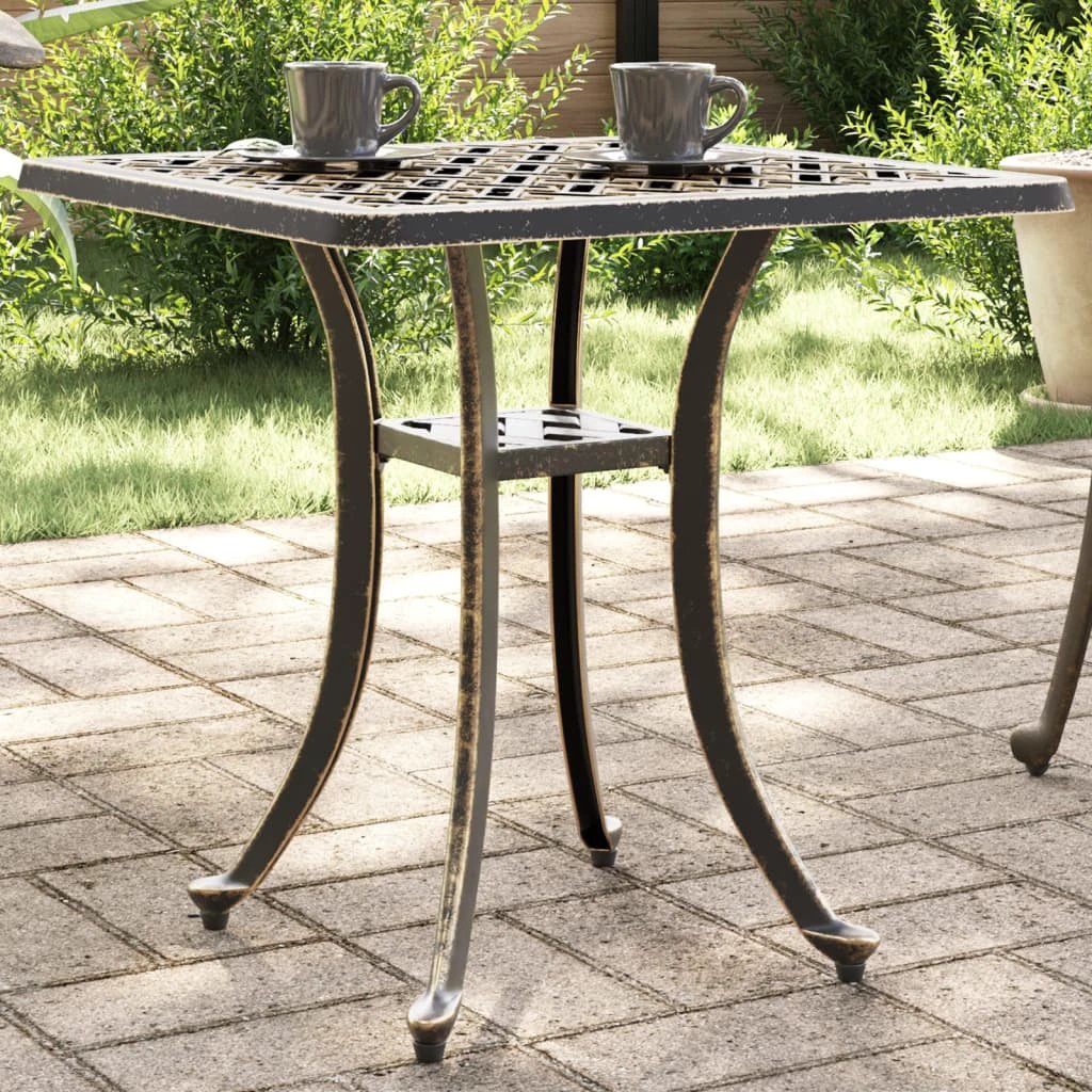 vidaXL Garden Table Bronze 53x53x53 cm Cast Aluminium by vidaXL