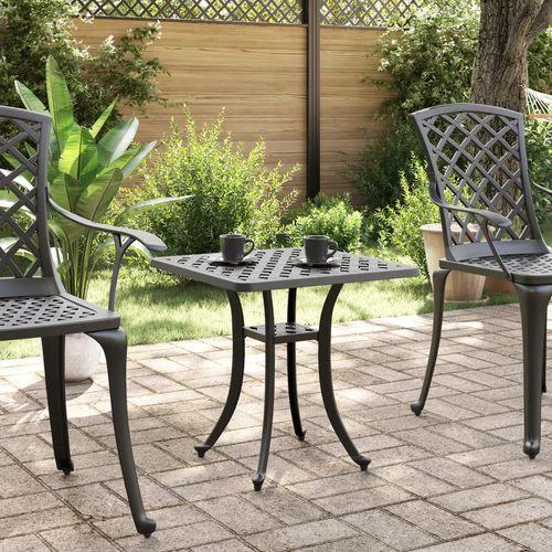 vidaXL vidaXL Garden Table Bronze 53x53x53 cm Cast Aluminium -