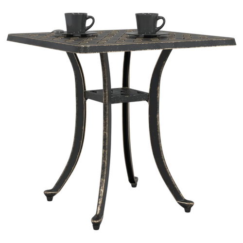 vidaXL vidaXL Garden Table Bronze 53x53x53 cm Cast Aluminium -