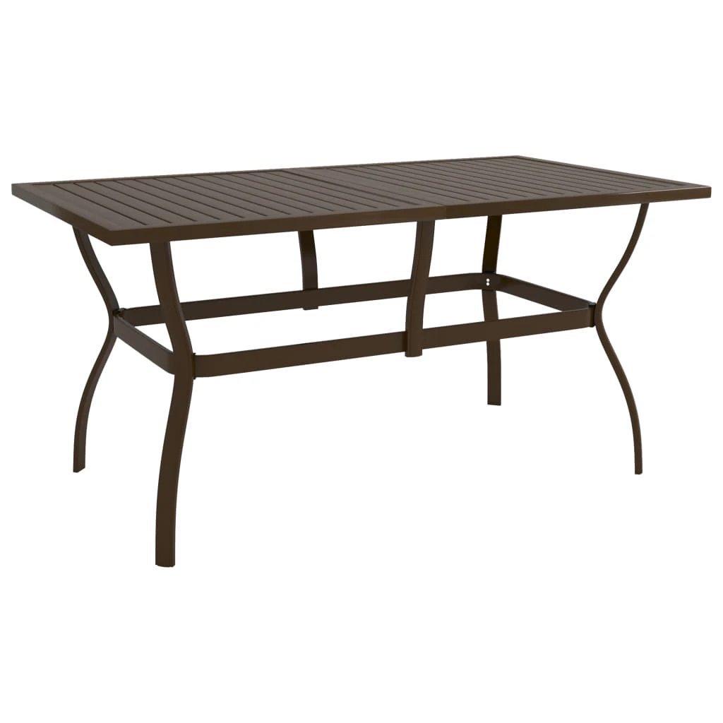 vidaXL vidaXL Garden Table Brown 81.5x81.5x72 cm Steel -