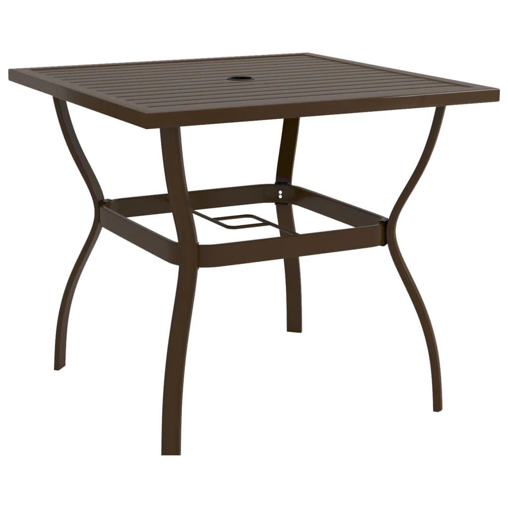 vidaXL Garden Table Brown 81.5x81.5x72 cm Steel by vidaXL