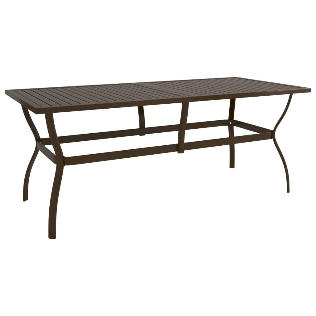 vidaXL Garden Table Brown 81.5x81.5x72 cm Steel by vidaXL