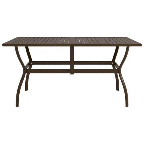 vidaXL Garden Table Brown 81.5x81.5x72 cm Steel by vidaXL