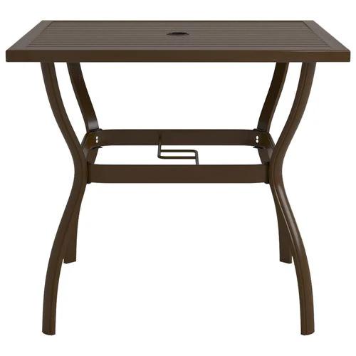 vidaXL vidaXL Garden Table Brown 81.5x81.5x72 cm Steel -