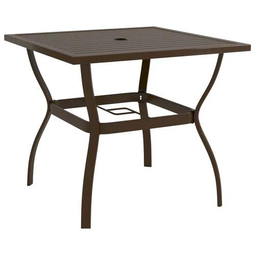 vidaXL vidaXL Garden Table Brown 81.5x81.5x72 cm Steel -