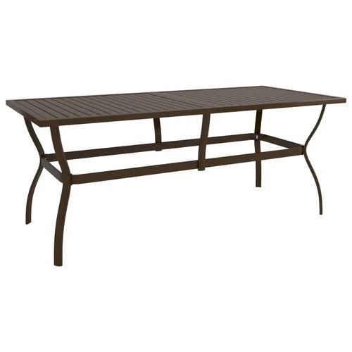 vidaXL Garden Table Brown 81.5x81.5x72 cm Steel by vidaXL