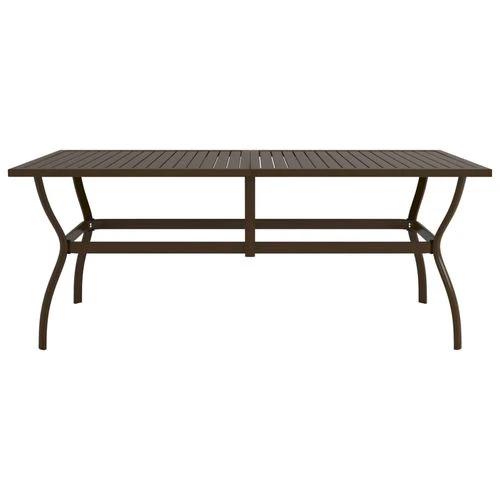 vidaXL Garden Table Brown 81.5x81.5x72 cm Steel by vidaXL