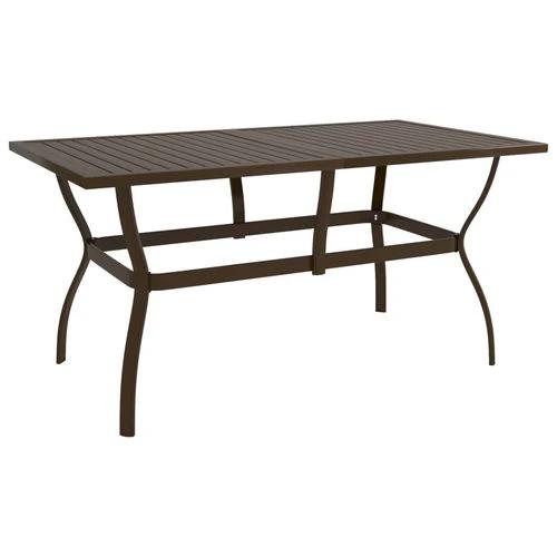 vidaXL Garden Table Brown 81.5x81.5x72 cm Steel by vidaXL