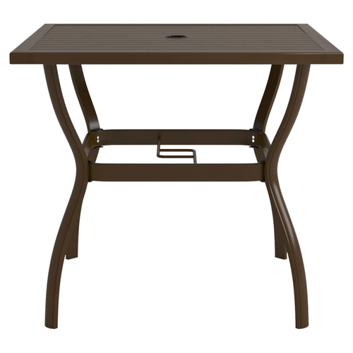 vidaXL Garden Table Brown 81.5x81.5x72 cm Steel by vidaXL