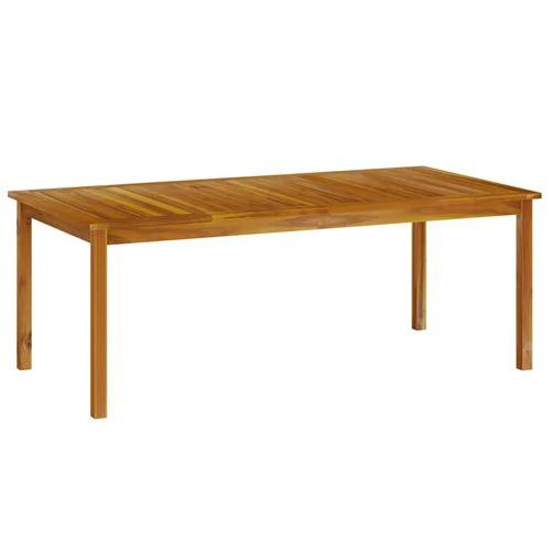 vidaXL Garden Table 200x90x74 cm Solid Acacia Wood by vidaXL
