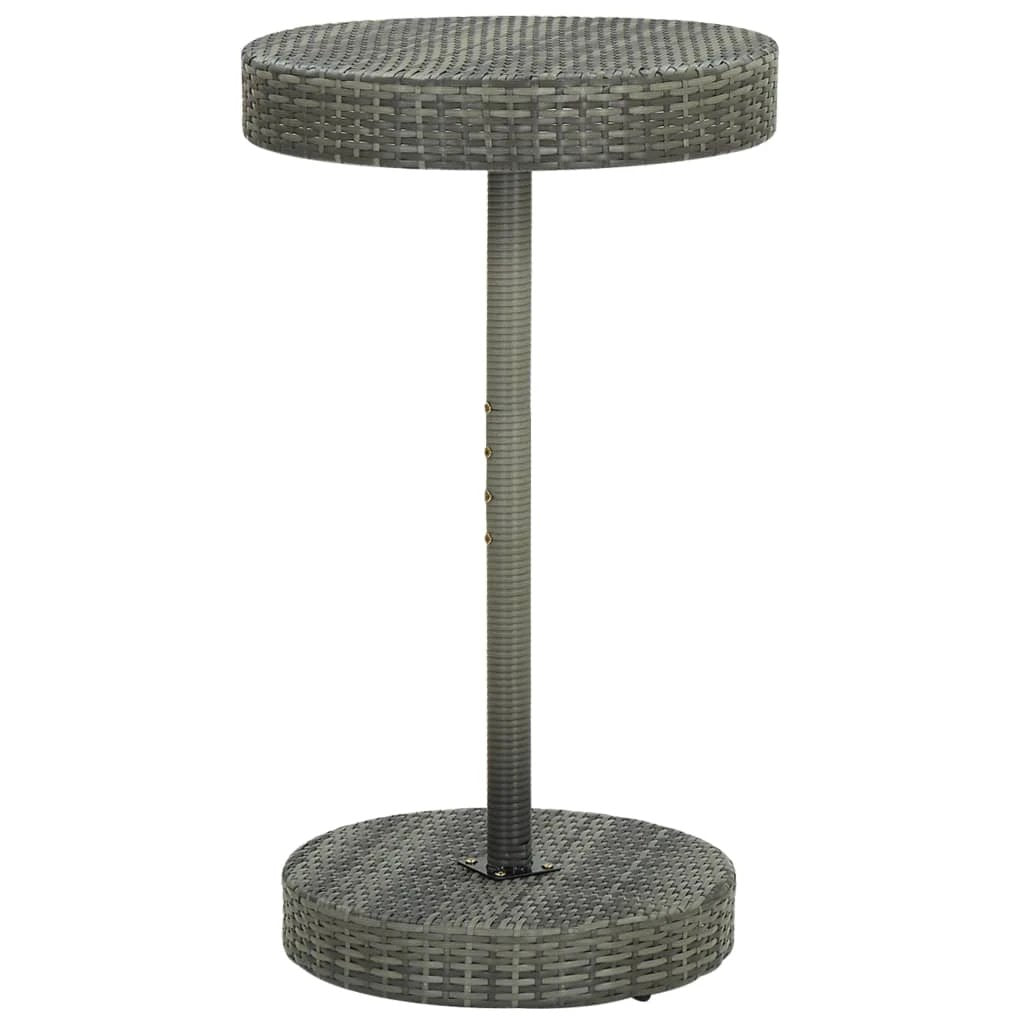 vidaXL Garden Table Brown 60.5x106 cm Poly Rattan by vidaXL
