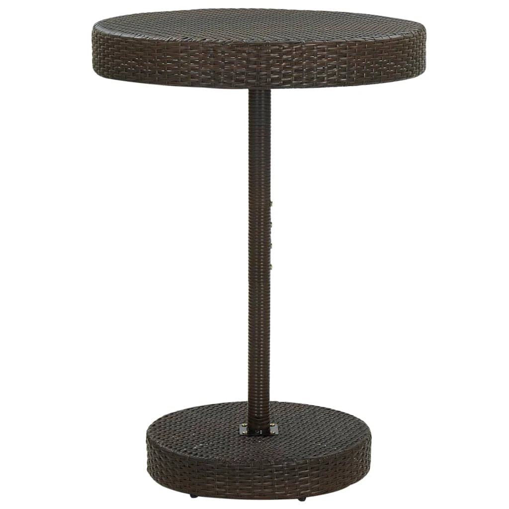 vidaXL Garden Table Brown 60.5x106 cm Poly Rattan by vidaXL