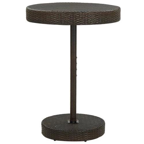 vidaXL vidaXL Garden Table Brown 60.5x106 cm Poly Rattan -