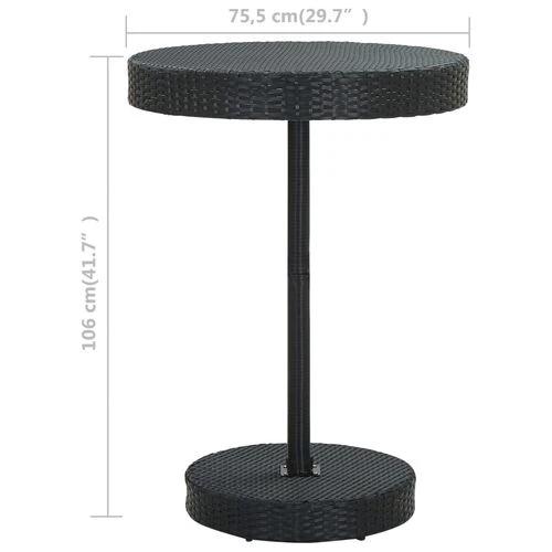 vidaXL Garden Table Brown 60.5x106 cm Poly Rattan by vidaXL