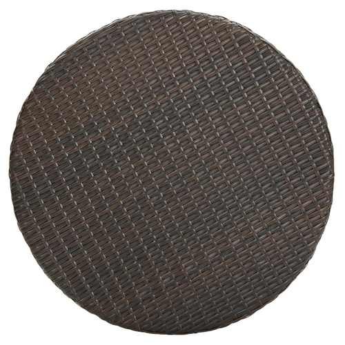 vidaXL vidaXL Garden Table Brown 60.5x106 cm Poly Rattan -