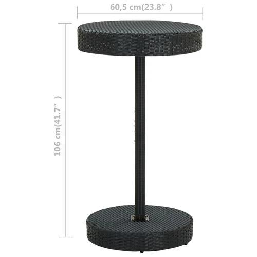 vidaXL Garden Table Brown 60.5x106 cm Poly Rattan by vidaXL