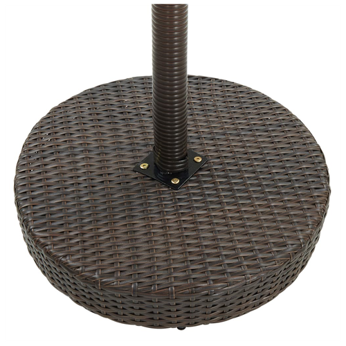 vidaXL vidaXL Garden Table Brown 60.5x106 cm Poly Rattan -