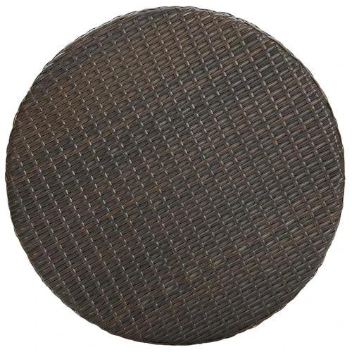 vidaXL vidaXL Garden Table Brown 60.5x106 cm Poly Rattan -