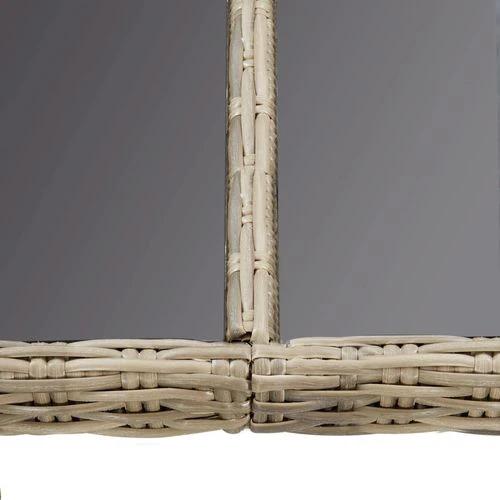 vidaXL Garden Dining Table Brown 200x100x74 cm Glass and Poly Rattan by vidaXL