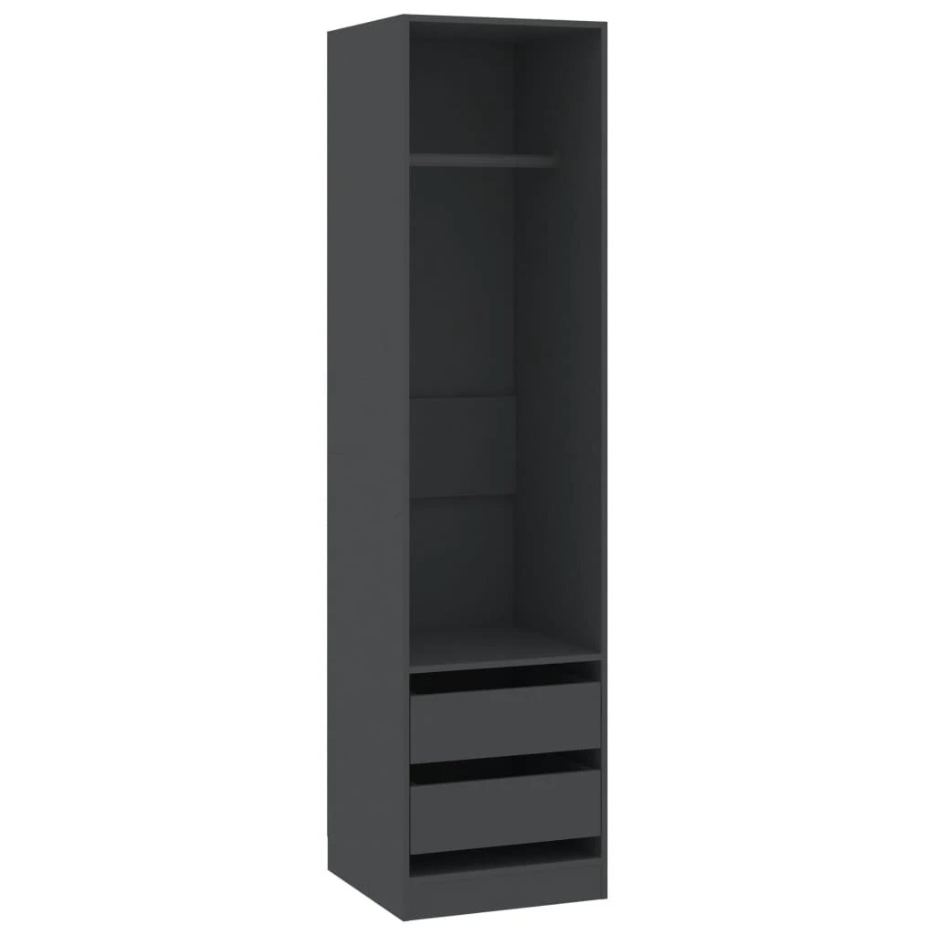 Wardrobe with Drawers Smoked Oak 50x50x200 cm Engineered Wood by vidaXL