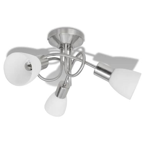 vidaXL Ceiling Lamp with Glass Shades for 3 E14 Bulbs - Ceiling Lights